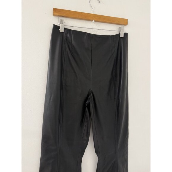 Free People We The Free Women’s Flare Slit Faux Leather Pants Black Size 30 - Picture 2 of 9
